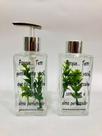 Kit lavabo frasco difusor e dispenser sabonete líquido 250ml decorado