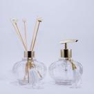 Kit Lavabo Luxo Transparente com detalhes Dourado Kit Lavabo Luxo Transparente com detalhes Dourado