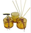 Kit lavabo ouro ambar banheiro copo