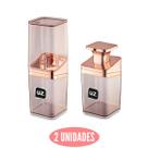 Kit Lavabo Porta Escova e Dispenser Rose Gold Luxo Pia UZ Kit Lavabo Porta Escova e Dispenser Rose Gold Luxo Pia UZ