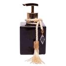 Kit Lavabo Preto Cubo 250ml Com Enfeite Sabonete E Difusor