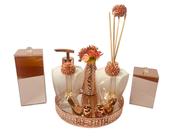 Kit Lavabo Rose Gold Potes Bandeja Vaso Difusor Sabonete Kit Lavabo Rose Gold Potes Bandeja Vaso Difusor Sabonete