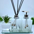Kit Lavabo, Saboneteira, Difusor E Acessórios, Suculenta( Cubo Degradê)