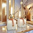 Kit Lavabo Vidro Completo Com Difusor e Saboneteira Luxo Kit Lavabo Vidro Completo Com Difusor e Saboneteira Luxo