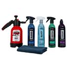 Kit Lavagem Auto Shampoo Cera Limpa Vidro Multiuso Snow Foam
