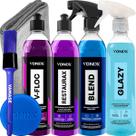 Kit Lavagem Automotiva Carro Moto V-Floc Blend Spray Sintra Fast Intense Pano Aplicador Pincel