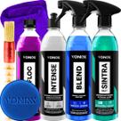 Kit Lavagem Automotiva Carro Moto V-Floc Blend Spray Sintra Fast Intense Pano Aplicador Pincel