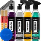 Kit Lavagem Automotiva Completa Vonixx Cera Carnauba Tok Final V-Floc Revitalizador de Plasticos intense Sintra fast