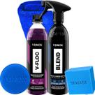 Kit Lavagem Automotiva de Carro Preto Cera Blend Black Shampoo Lava Autos V-Floc