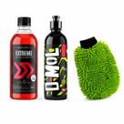 Kit Lavagem Automotiva Shampoo Extreme Autoamérica + Desincrustante D-MOL Dub Boyz + Luva Chenille