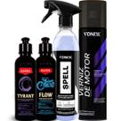 Kit Lavagem De Moto Tyrant Spell Verniz De Motor Aerossol