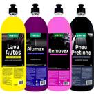 Kit Lavagem Lava Autos Desengraxante Removex Limpa Aluminio Alumax Brilho Pneu Pretinho Vonixx Vintex