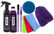 Kit Lavagem Profissional Vonixx Cera Vitrificadora BLEND Black Shampoo V floc pincel aplicador pano Microfibra Kit Lavagem Profissional Vonixx Cera Vitrificadora BLEND Black Shampoo V floc pincel aplicador pano Microfibra