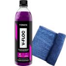 Kit lavagem shampoo neutro concentrado v floc toalha de secagem vonixx