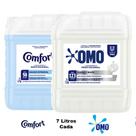 Kit Lavandeira: Lava Roupas Líquido Perfect White Omo 7L + Amaciante Lavanderia Pro Comfort 7L