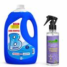Kit Lavanderia 01 Sabão Líquido 5L, 01 Odorizador Lavanda Francesa 250ml Cheirinho De Roupa Limpa