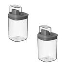 Kit Lavanderia 2 Dispenser 1L Pote Medidor Hermético Produtos Limpeza Organizador Kit Lavanderia 2 Dispenser 1L Pote Medidor Hermético Produtos Limpeza Organizador