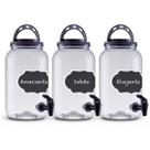 Kit Lavanderia 3 Unidades 3,6 Litros Plástico Preto Branco Torneira com Lousa Sabão Alvejante Amaciante Produto de Limpe Kit Lavanderia 3 Unidades 3,6 Litros Plástico Preto Branco Torneira com Lousa Sabão Alvejante Amaciante Produto de Limpe
