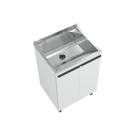 Kit Lavanderia 500 com Balcao Branco - 48 Litros