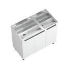 Kit Lavanderia Duplo com Balcao Branco - 114 Litros