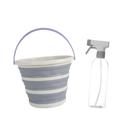 Kit Lavanderia Limpeza Casa Balde Dobrável 10L e Borrifador Spray Multiuso Kit Lavanderia Limpeza Casa Balde Dobrável 10L e Borrifador Spray Multiuso