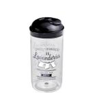 Kit Lavanderia Porta Sabão em Pó 1 Kg Alvejante Amaciante c/ Dosador Plasútil Pote Máquina de Lavar