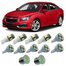 Kit Led Externo Interno GM Cruze 2012 A 2016 Teto Ré Placa
