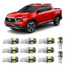 Kit Led Interno Externo Fiat Toro Teto Placa Ré Farolete
