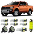 Kit Led Interno Externo Ford Ranger 2017 A 2020 Ré Teto Placa Farolete