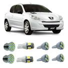 Kit Led Interno Externo Peugeot 207 208 Teto Placa Farolete
