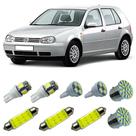 Kit Led Interno Externo Volkswagen Golf Sapão 1999 A 2006 Teto Ré Meia Luz Placa Porta Malas
