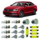 Kit Led Interno Externo VW Jetta Teto Placa Farolete Ré Top