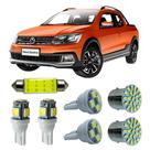 Kit Led Interno Externo VW Saveiro Teto Placa Farolete Ré