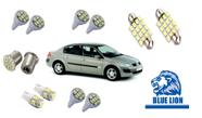 Kit Led Renault Megane Farolete Teto Placa Re Porta Malas