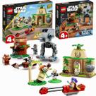 Kit Lego Star Wars Set Templo Jedi e AT-ST 211 Peças