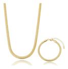 Kit Leila - Colar + pulseira corrente grumet fechada banhada em ouro 18k Kit Leila - Colar + pulseira corrente grumet fechada banhada em ouro 18k
