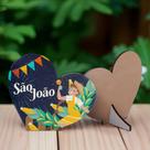 Kit Lembrancinha MDF Coração Festa Junina São João