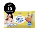 Kit Lenço Umedecido Baby Poppy Classic 1000 lenços (10x100)