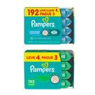 Kit Lenço Umedecido Pampers Cheirinho Bebê + Lenço Umedecido Pampers Aloe Vera 48 Unidades Cada Leve 4 Pague 3