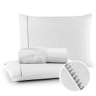 Kit Lençol Casal Com Fronhas 400 Fios Percal 100% Toque Macio