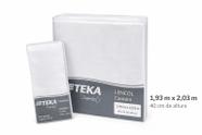 Kit Lençol com elastico King 2 fronhas Branco 150 fios 100Algd
