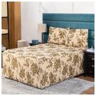Kit Lençol Luva Estampado Casal com Fronha 3 Peças 188m x1,38cm x58Alt em Malha Gel 100% poliéster