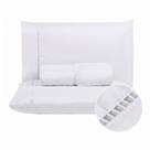Kit Lençol Solteiro 400 Fios 2 Peças Jogo de Cama Box com Fronha Ponto Palito e Elástico Acetinado