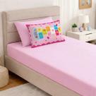 Kit Lençol Solteiro Estampado Jogo 3 Pçs Cama Infantil Kids COR:AMARELINHA ROSA