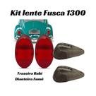 Kit lente lanterna fusca 1300 rubi fumê