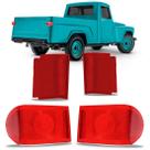 Kit Lente Lanterna Traseira Rural F75 1960 a 1979 Vermelha Acrílica Kit Lente Lanterna Traseira Rural F75 1960 a 1979 Vermelha Acrílica