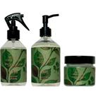 Kit Lenvie Pepino e Ervas Finas Herbarium Home Spray 250ml + Sabonete Líquido 500ml + Vela Perfumada 140g