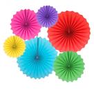 Kit Leque Decorativo Colorido 6 Un