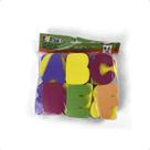 Kit Letras e Números de EVA 8x8cm 36 Peças Educativo Colorido Atóxico Lavável Infantil Aprendizagem