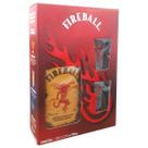 Kit Licor Fireball Whisky e Canela 750ml e 2 Copos Shot